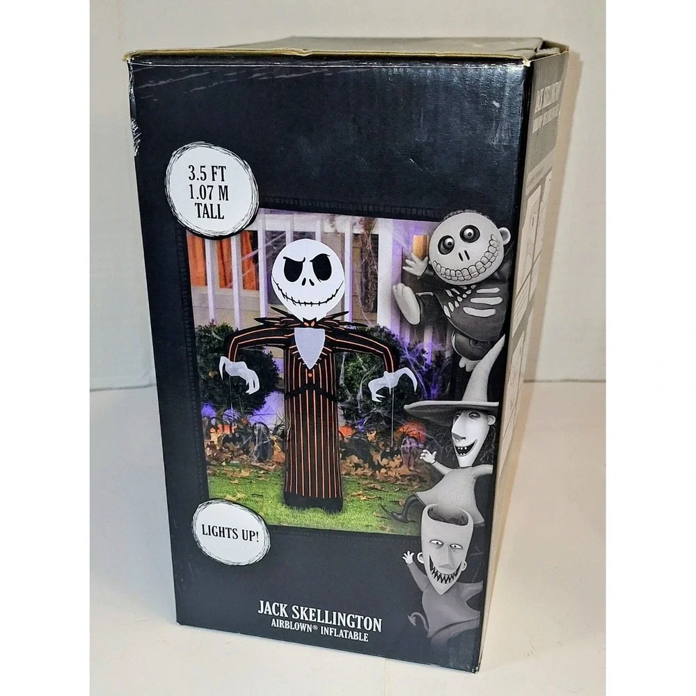 Gemmy Nightmare Before Christmas‎ Inflatable Jack Skellington Lights Up 3.5 Feet